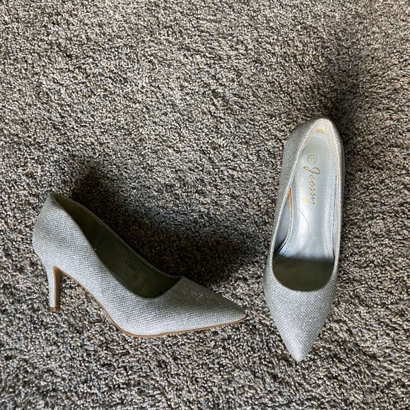 Sparkly Silver Heels - Picture 1 of 1